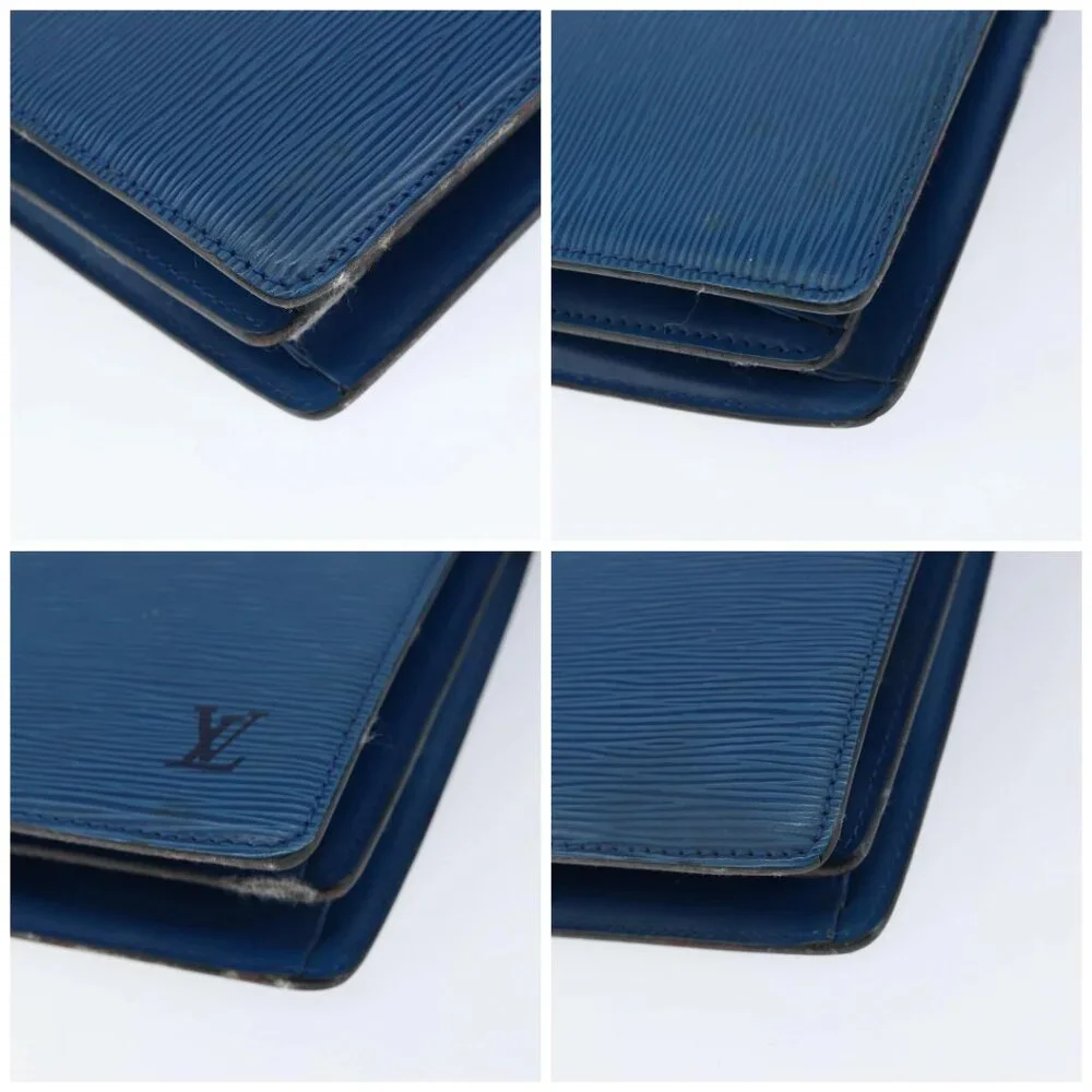 LOUIS VUITTON Epi Capuchin Shoulder Bag Blue M52345 LV Auth 149056 - Picture 14 of 16